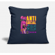 Aesthetic Anti Social Anime Girl Vaporwave Edm Navy Pillow